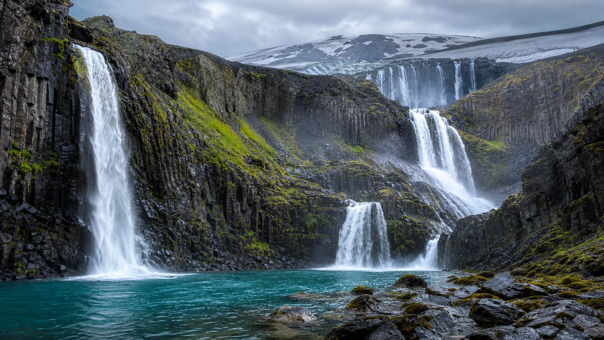 Basalt Falls Sanctuary original 4K wonders wallpaper