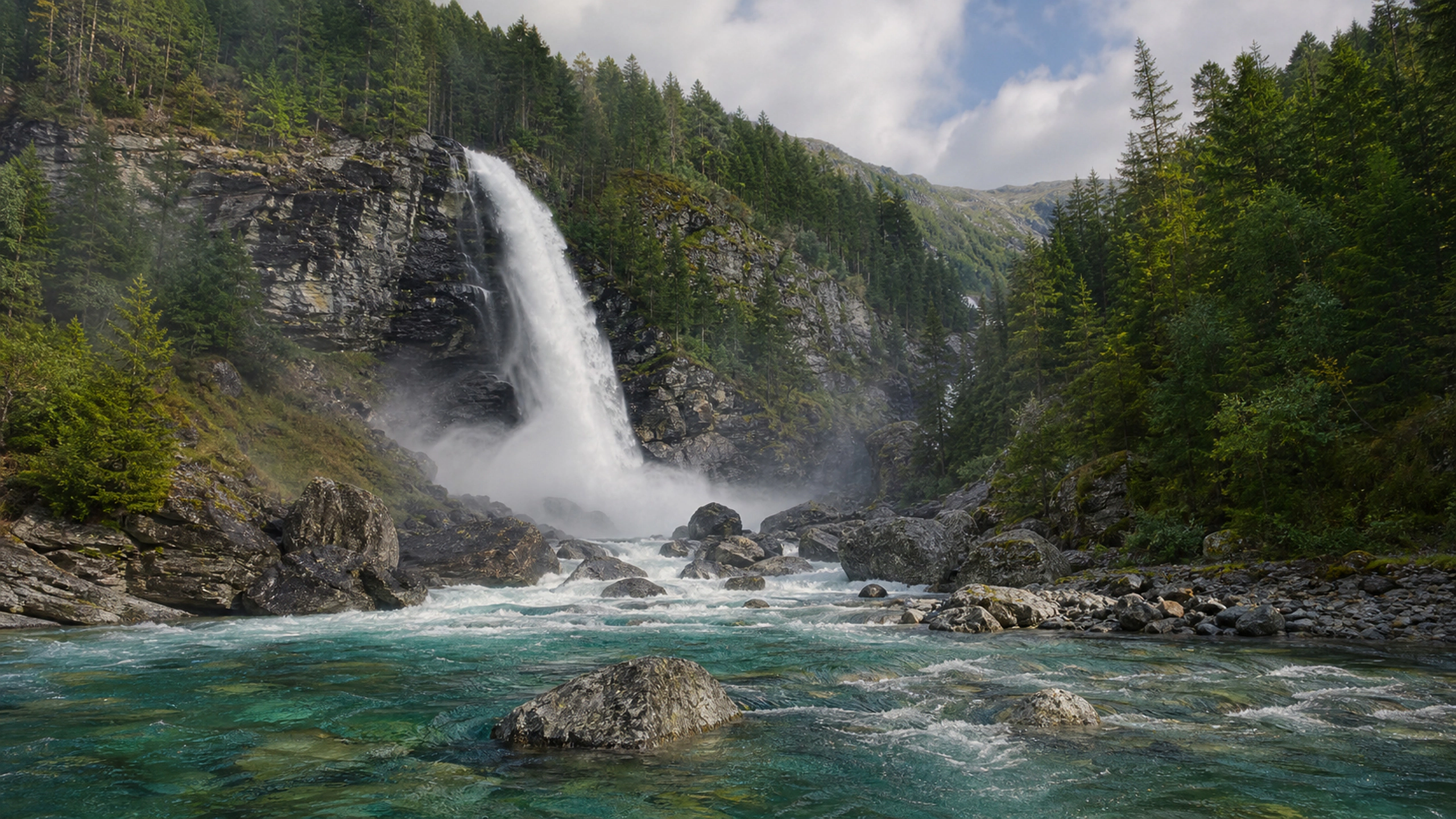 Great Waterfall Rivers original 4K lakes rivers wallpaper