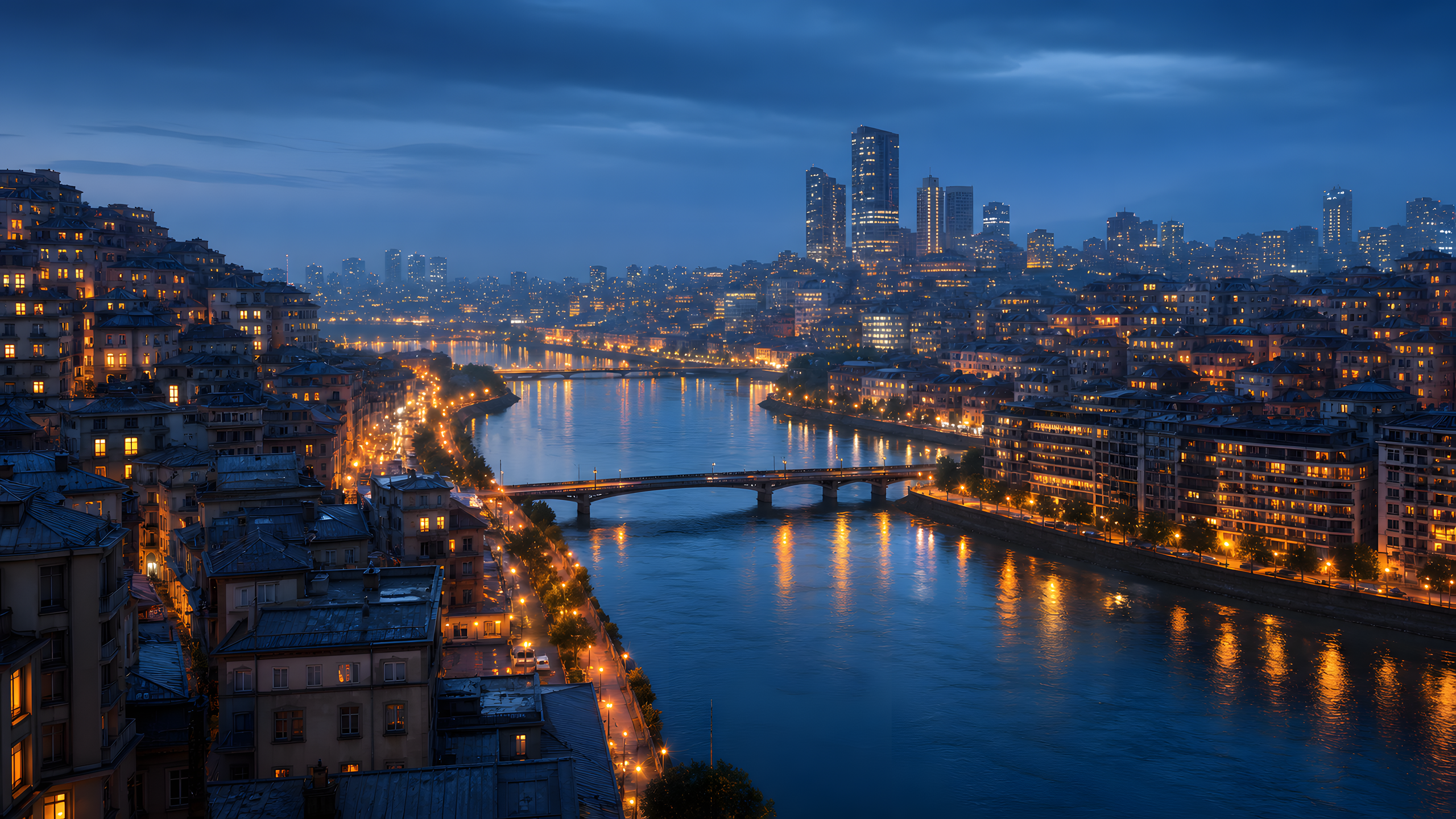 Original Cityscape Nights original 4K cities wallpaper