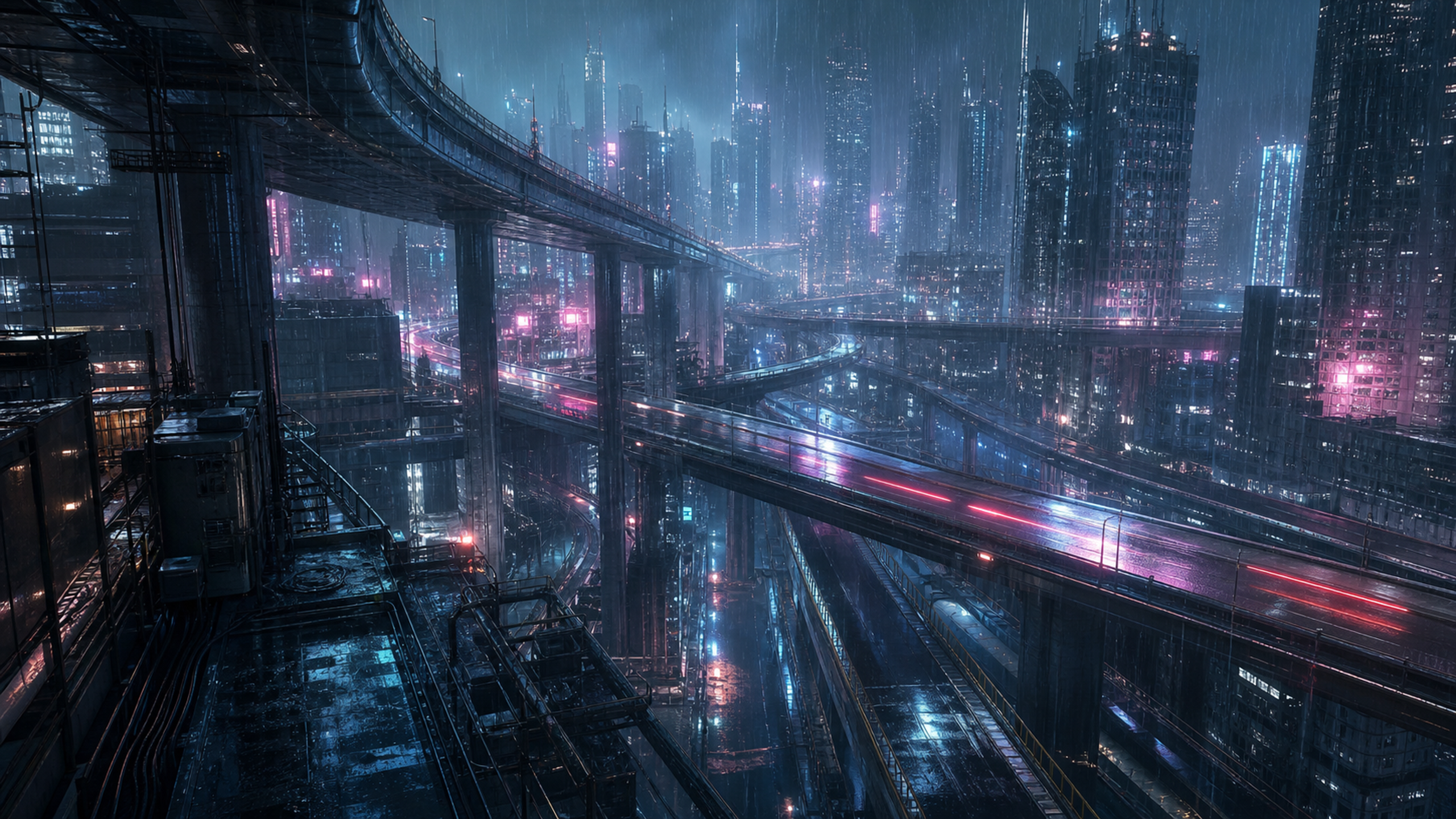 Original Cyberpunk Cityscapes original 4K sci fi worlds wallpaper