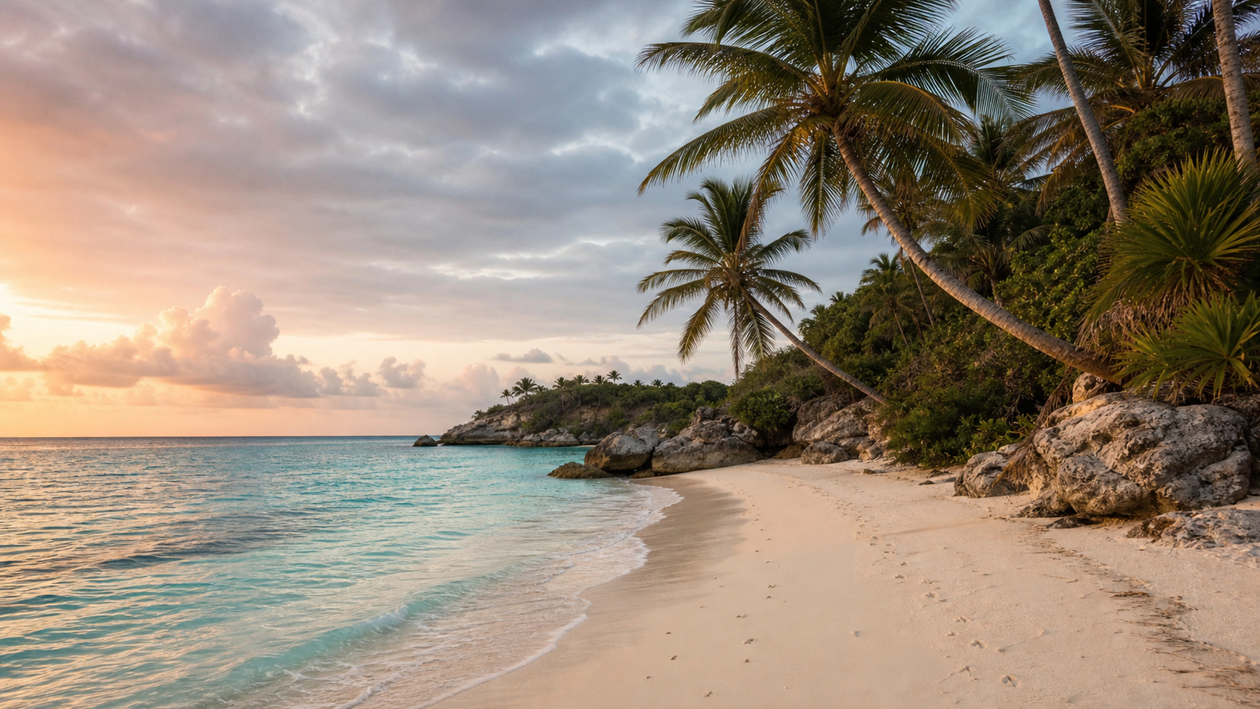 Quiet Tropical Cove original 4K beaches wallpaper