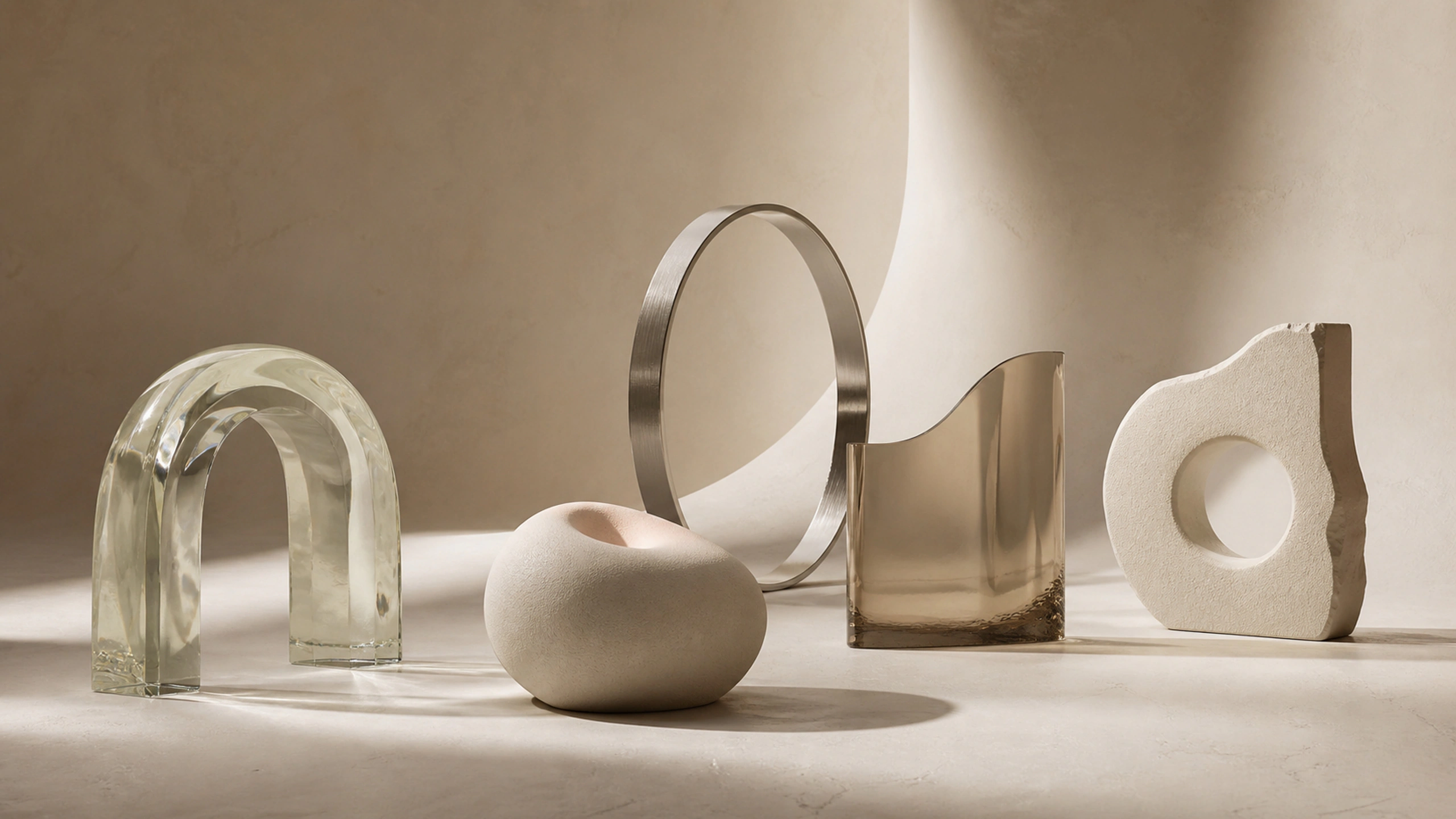 Sculptural Materials original 4K 3d renders wallpaper