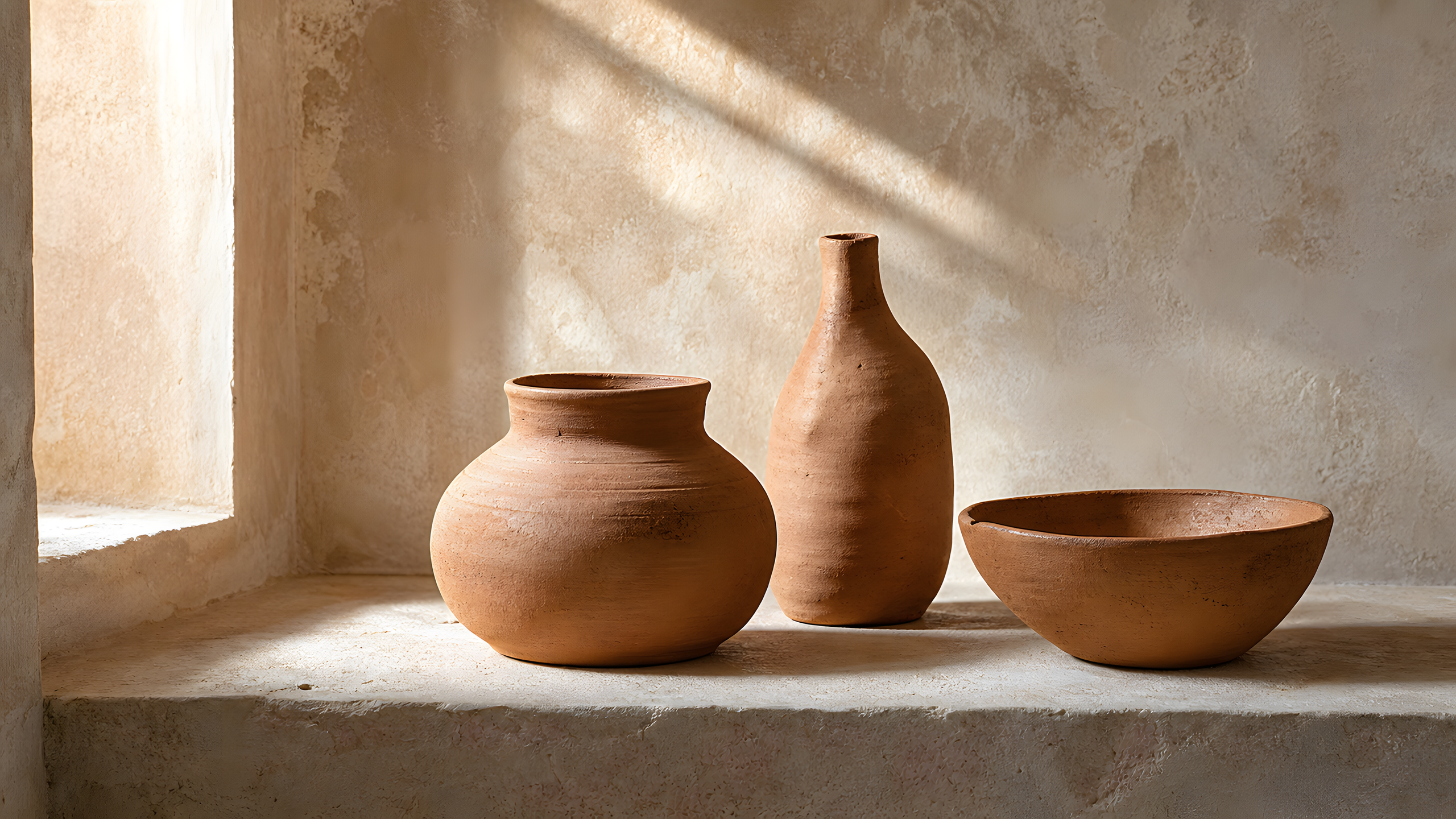 Ceramic Vessels in Window Light wallpaper preview