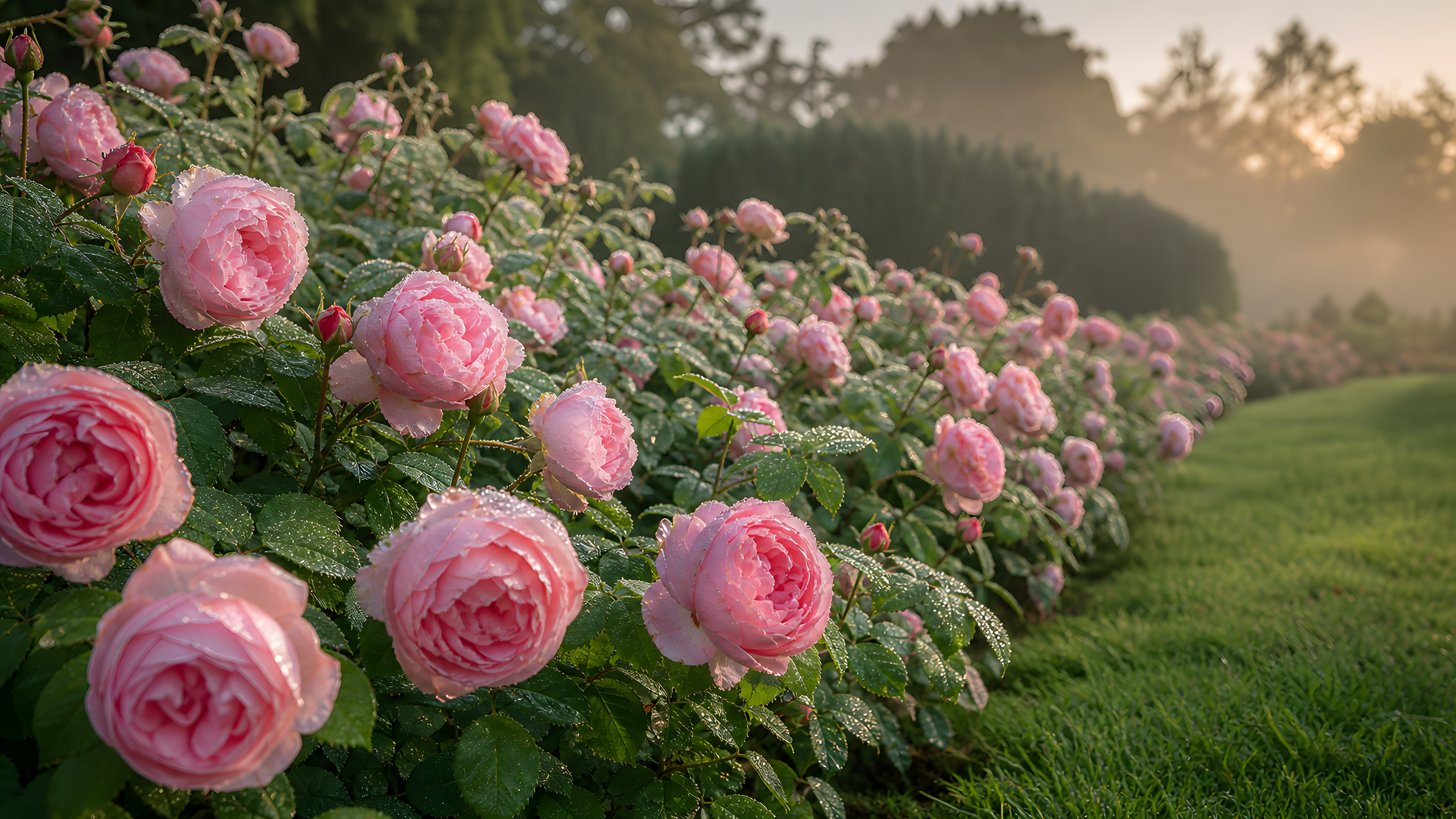 Heritage Rose Garden Light wallpaper preview